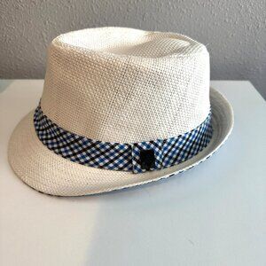 U.S. POLO ASSN. | Men’s Fedora Hat  | White, Blue | M/L